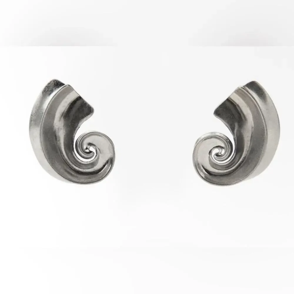 NWT -.zara SEMI-CIRCULAR HOOP EARRINGS